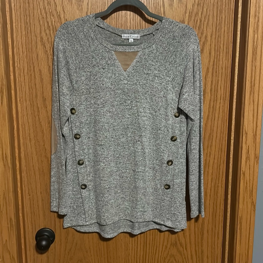Soft brushed long sleeve cozy top